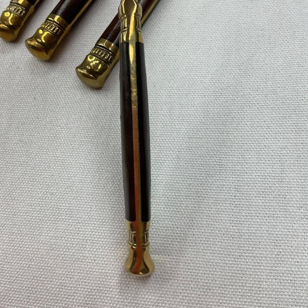 Pottery Barn bronze rosewood Knives Vintage Butter Spreader flatware Set Of 4